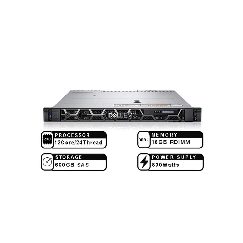 Dell Server R450 Xeon Silver 4310 16GB 600GB SAS PowerEdge